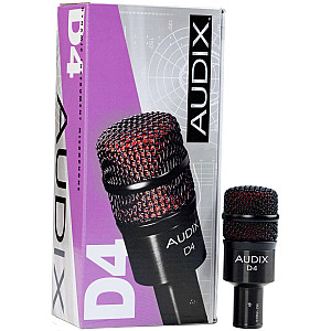 Audix D4 Hypercardioid Dynamic Drum and Instrument Microphone